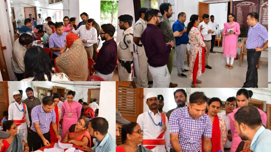 विशेष ग्रहण पुनरीक्षण कार्य का अवलोकन करने डीएम पहुंचे सदर अनुमंडल कार्यालय